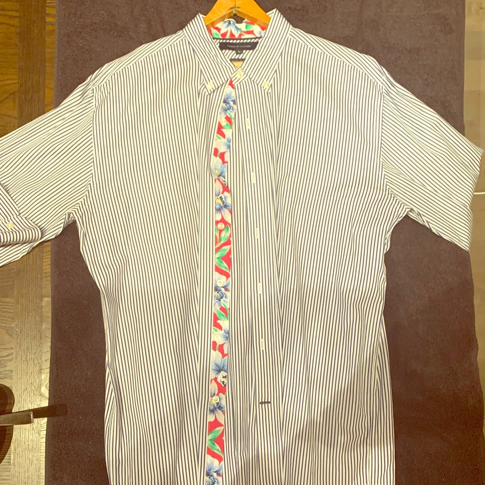 Tailored fit blue stripe, Floral, dress shirt